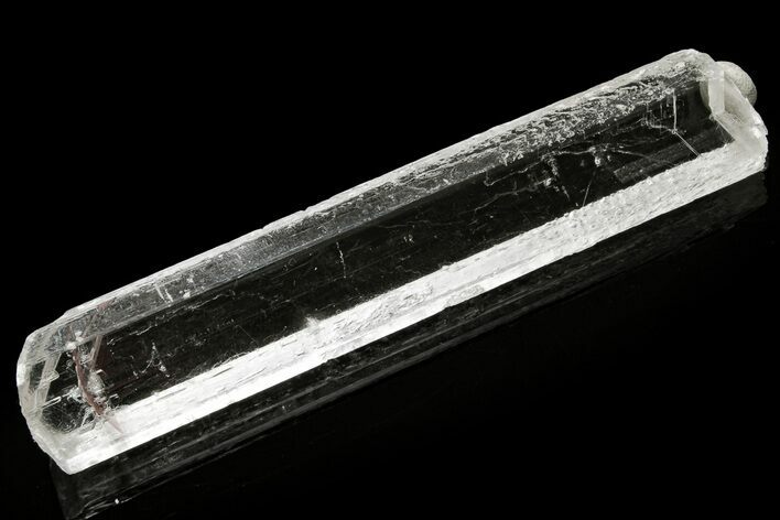 Water-Clear, Selenite Crystal with Hematite Phantom - China #226061